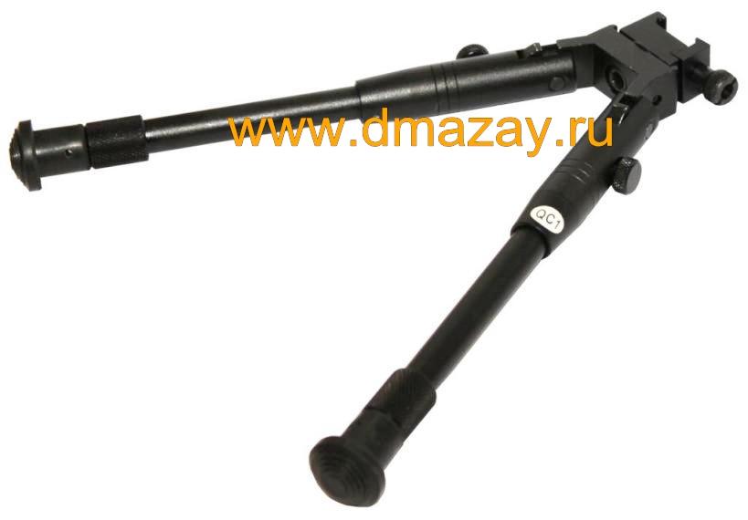 Сошки для оружия тактические регулируемые на антабку и планку с вращающимся основанием Weawer (Вивер) LEAPERS (Липерс)TL-BP69S UTG Universal Shooter's Bipod - Tactical/ Sniper Profile Adjustable Height    